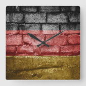 Horloge Carrée Drapeau allemand (Recto)