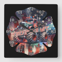 Drapeau américain Maltese Cross Firefighter Life