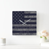 Drapeau américain vintage Blue Grunge