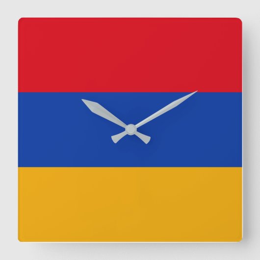 Horloge Carrée Drapeau Arménie (Recto)