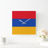 Horloge Carrée Drapeau Arménie (Maison)