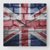 Horloge Carrée Drapeau britannique (Recto)