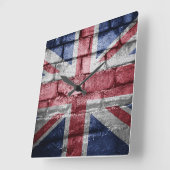 Horloge Carrée Drapeau britannique (Angle)