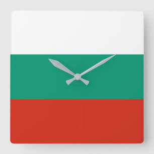 Horloge Carrée Drapeau Bulgarie