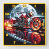 Horloge Carrée Drapeau canadien au festival d'été (Recto)