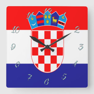 Horloge Carrée Drapeau croate