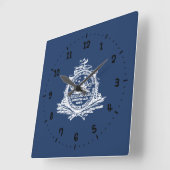 Horloge Carrée Drapeau de Charleston, Caroline du Sud Carré Wall  (Angle)