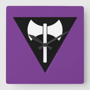 Horloge Carrée Drapeau de fierté lesbienne SlipperyJoe puissant s