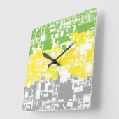 Horloge Carrée Drapeau de fierté lithromantique abstrait funky gé (Angle)