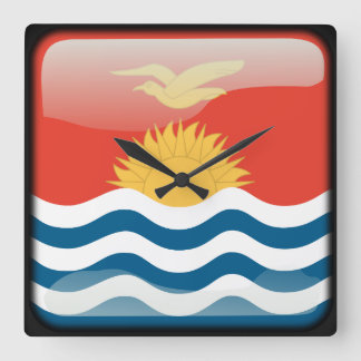 Horloge Carrée Drapeau de Kiribati