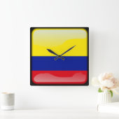 Horloge Carrée Drapeau de la Colombie (Maison)