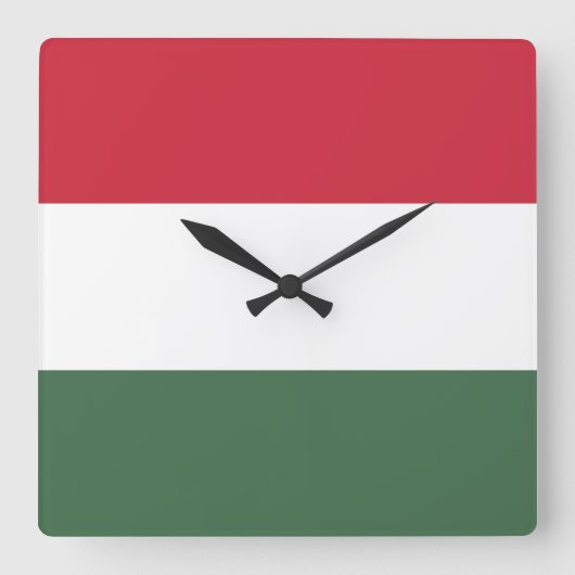 Horloge Carrée drapeau de la Hongrie (Recto)
