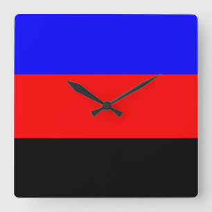 Horloge Carrée Drapeau de la polyamorie -.png
