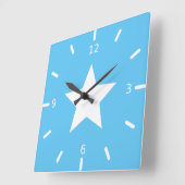 Horloge Carrée Drapeau de la Somalie  (Angle)