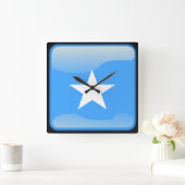 Horloge Carrée Drapeau de la Somalie (Maison)