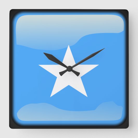 Horloge Carrée Drapeau de la Somalie (Recto)