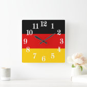 Horloge Carrée Drapeau de l'Allemagne - Deutschland (Maison)