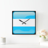 Horloge Carrée Drapeau de l'Argentine (Maison)