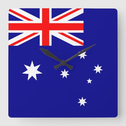 Horloge Carrée Drapeau de l'Australie (Recto)