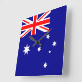 Horloge Carrée Drapeau de l'Australie (Angle)