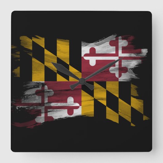 Horloge Carrée Drapeau de l'état du Maryland bracelet, drapeau du (Recto)