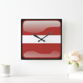 Horloge Carrée Drapeau de Lettonie (Maison)