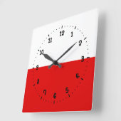 Horloge Carrée Drapeau de l'horloge murale Carré de Thuringe (Angle)