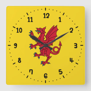 Horloge Carrée Drapeau de l'horloge murale Carré Somerset