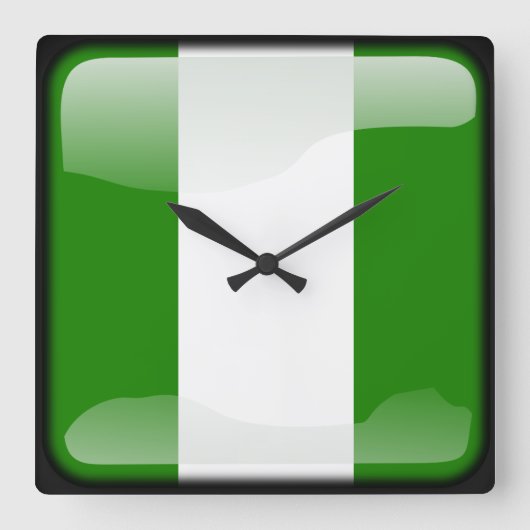 Horloge Carrée Drapeau de l'île Norfolk (Recto)
