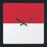 Horloge Carrée Drapeau de l'Indonésie<br><div class="desc">Indonesia Flag Product C'est le meilleur en it quality.</div>