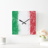 Horloge Carrée Drapeau de l'Italie (Maison)