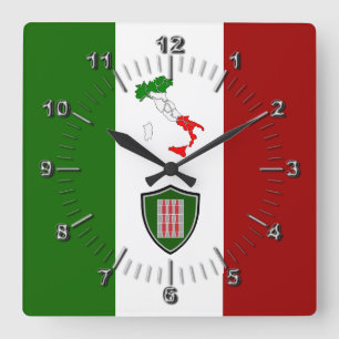 Horloge Carrée Drapeau de l'Ombrie (Italie)