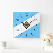 Horloge Carrée Drapeau de Madison, Wisconsin (Maison)