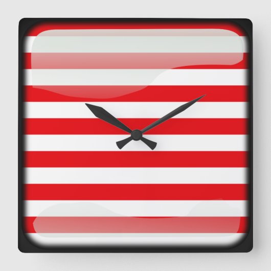 Horloge Carrée Drapeau de Malaisie (Recto)