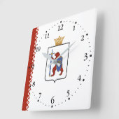 Horloge Carrée Drapeau de Mari El (Angle)