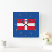 Horloge Carrée Drapeau de Piemonte (Italie) (Maison)