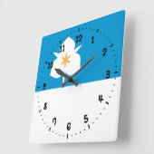 Horloge Carrée Drapeau de Salt Lake City, Utah (Angle)