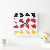 Horloge Carrée Drapeau des États allemands (Maison)