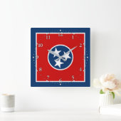 Horloge Carrée Drapeau d'état du Tennessee (Maison)