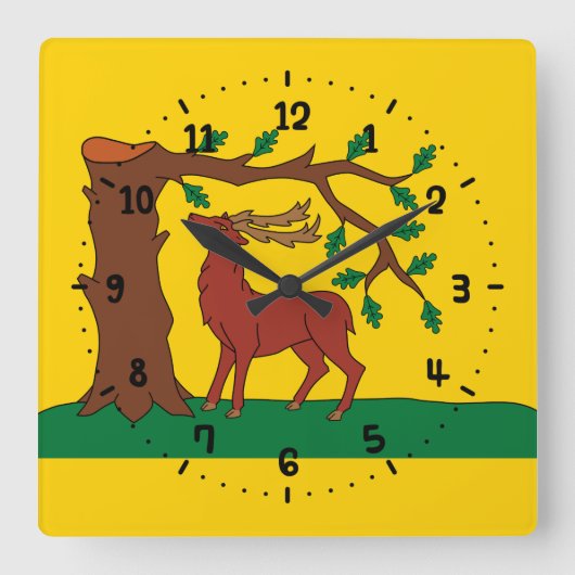 Horloge Carrée Drapeau du comté historique du Berkshire (Recto)