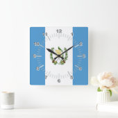 Horloge Carrée Drapeau du Guatemala  (Maison)