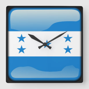 Horloge Carrée Drapeau du Honduras
