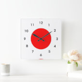 Horloge Carrée Drapeau du Japon (Maison)