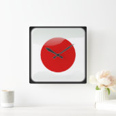 Horloge Carrée Drapeau du Japon (Maison)