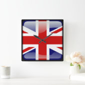 Horloge Carrée Drapeau du Royaume-Uni (Maison)