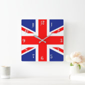Horloge Carrée Drapeau du Royaume-Uni (Maison)