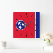 Horloge Carrée Drapeau du Tennessee (Maison)