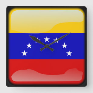 Horloge Carrée Drapeau du Venezuela