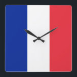 Horloge Carrée Drapeau France<br><div class="desc">Drapeau France</div>