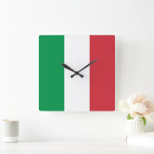 Horloge Carrée Drapeau Italie (Maison)